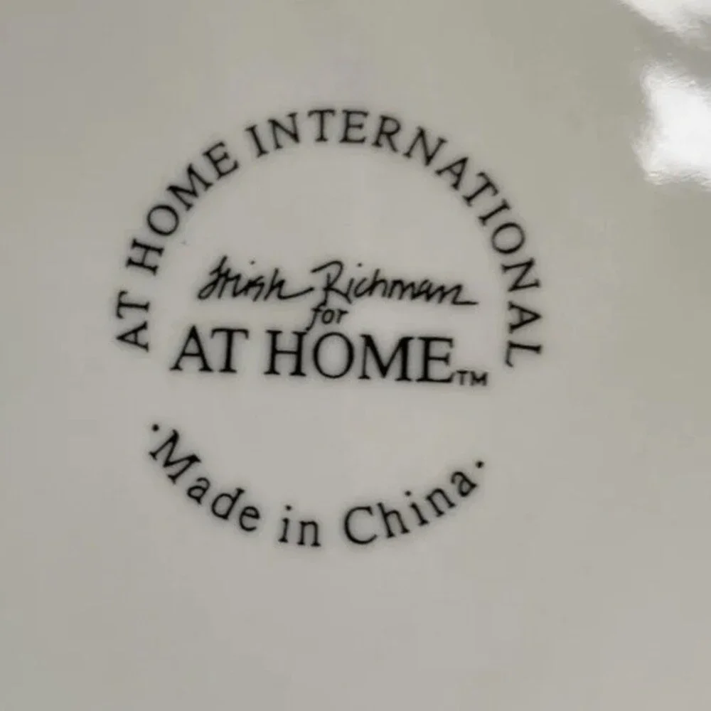 Crate & Barrel Trish Richman At Home Red Reindeer Christmas Platter 12